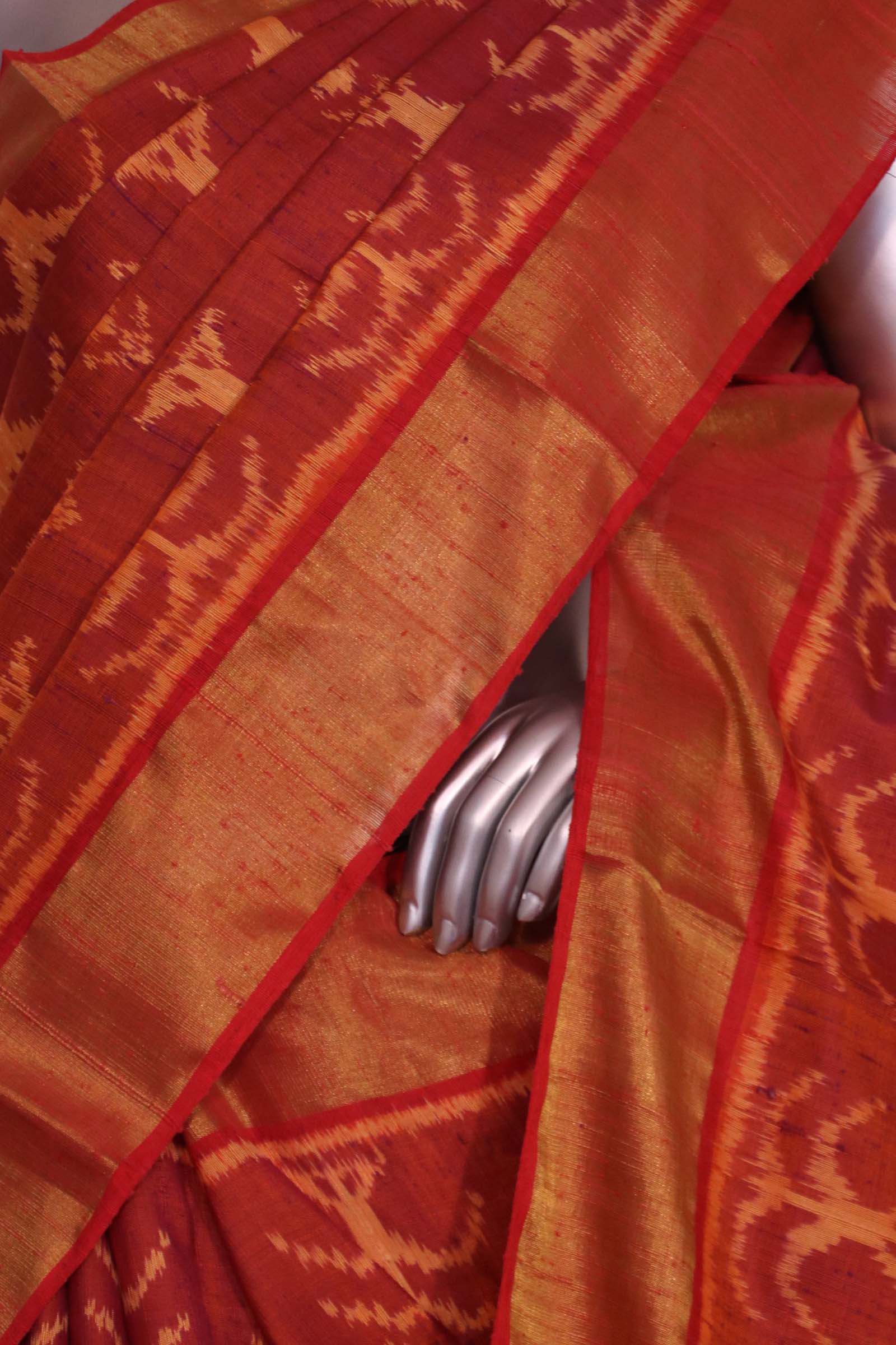 Pure Handloom Patola Ikat Silk Saree AL211555